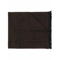 Church's Echarpe jacquard de tricô com logo - Marrom