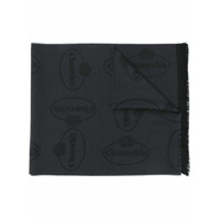 Church's Echarpe jacquard de tricô com logo - Preto
