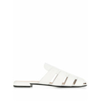 Church's Mule de couro com recortes - Branco