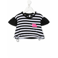 Cinzia Araia Kids Camiseta mangas curtas com listras - Preto