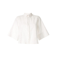 CK Calvin Klein Camisa com detalhe de ilhós - Branco