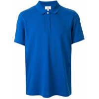 CK Calvin Klein Camisa polo com logo bordado - Azul