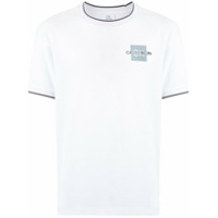 CK Calvin Klein Camiseta com estampa de logo e mesh - Branco