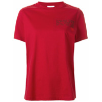 CK Calvin Klein Camiseta com estampa de slogan - Vermelho