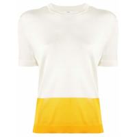 CK Calvin Klein Camiseta decote careca color block - Branco