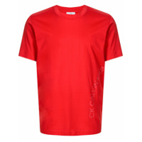 CK Calvin Klein Camiseta slim com estampa de logo lateral - Vermelho