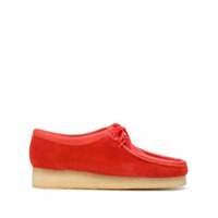 Clarks Originals Sapato Wallabee de camurça com cadarço - Vermelho