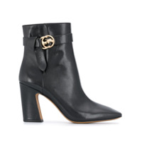 Coach Ankle boot bico quadrado de couro - Preto