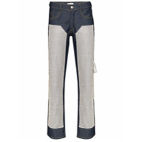 Collina Strada Calça jeans Janet com aplicação de strass - Azul