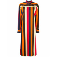 colville striped lace-back midi dress - Laranja