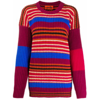 colville Suéter de tricô com padronagem de listras - Vermelho
