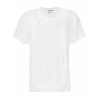 Comme Des Garçons Camiseta com renda floral - Branco