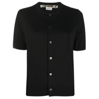 Comme Des Garçons Cardigan mangas curtas - Preto