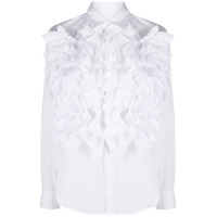 Comme Des Garçons Comme Des Garçons Camisa com jabô de babados - Branco