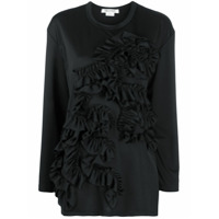 Comme Des Garçons Comme Des Garçons Camiseta mangas longas com babados - Preto