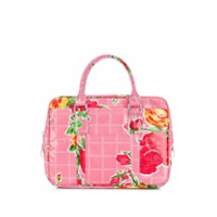 Comme Des Garçons Girl Bolsa tote com estampa floral e zíper - Rosa