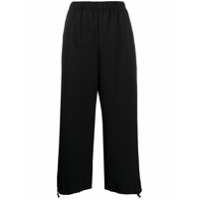 Comme Des Garçons Girl Calça reta cropped - Preto
