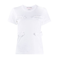 Comme Des Garçons Girl Camiseta com acabamento de babados - Branco