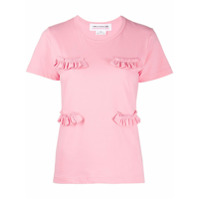 Comme Des Garçons Girl Camiseta com detalhe de babados - Rosa