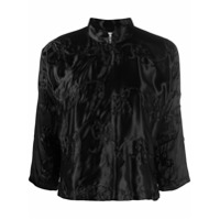 Comme Des Garçons Girl Jaqueta slim com bordado - Preto