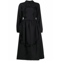 Comme Des Garçons Girl Vestido midi com acabamento de babados - Azul