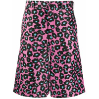 Comme Des Garçons Homme Plus Bermuda com estampa de leopardo - Rosa