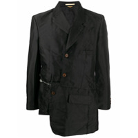 Comme Des Garçons Homme Plus Blazer assimétrico com detalhe destroyed - Preto