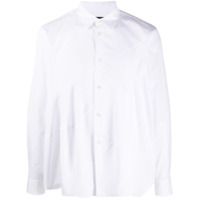 Comme Des Garçons Homme Plus Camisa de algodão com recorte diagonal - Branco