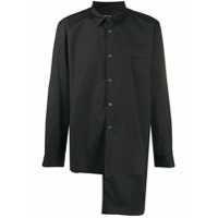 Comme Des Garçons Homme Plus Camisa longa assimétrica - Preto