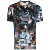 Comme Des Garçons Homme Plus Camiseta com mix de estampas - Preto