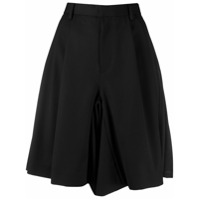 Comme Des Garçons Noir Kei Ninomiya Short de cetim com recortes - Preto