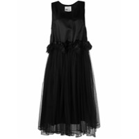 Comme Des Garçons Noir Kei Ninomiya Vestido midi com recorte de mesh - Preto