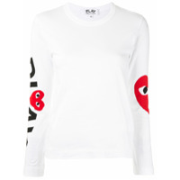 Comme Des Garçons Play Blusa decote careca com estampa de logo - Branco