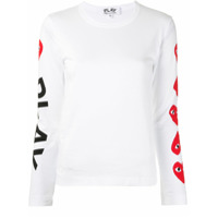 Comme Des Garçons Play Blusa decote careca com estampa de logo - Branco