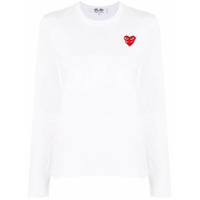 Comme Des Garçons Play Blusa mangas longas com estampa de coração - Branco