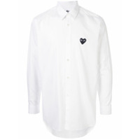 Comme Des Garçons Play Camisa com logo bordado - Branco