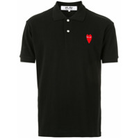 Comme Des Garçons Play Camisa polo com logo bordado - Preto