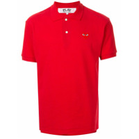 Comme Des Garçons Play Camisa polo com logo bordado - Vermelho