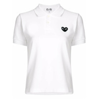 Comme Des Garçons Play Camisa polo com patch de logo - Branco