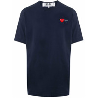 Comme Des Garçons Play Camiseta com aplicação de coração - Azul