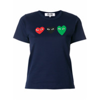 Comme Des Garçons Play Camiseta com estampa - Azul