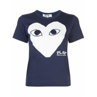 Comme Des Garçons Play Camiseta com estampa - Azul