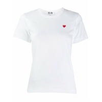 Comme Des Garçons Play Camiseta com estampa de coração - Branco