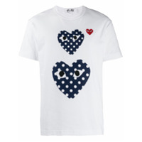 Comme Des Garçons Play Camiseta com estampa de coração - Branco