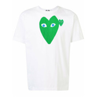 Comme Des Garçons Play Camiseta com estampa de coração - Branco