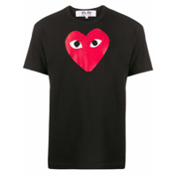 Comme Des Garçons Play Camiseta com estampa de coração - Preto