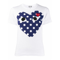 Comme Des Garçons Play Camiseta com estampa de logo - Branco