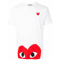 Comme Des Garçons Play Camiseta com estampa de logo - Branco
