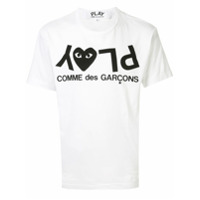 Comme Des Garçons Play Camiseta com estampa de logo - Branco