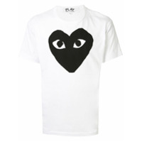 Comme Des Garçons Play Camiseta com estampa de logo - Branco